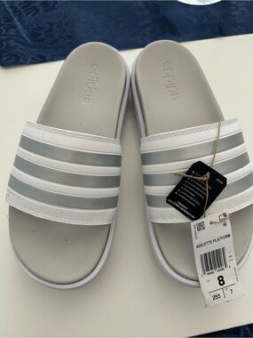 Adidas Adilette platform slides 8 NWT